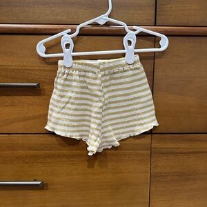 Chic Yellow and White Kids Shorts